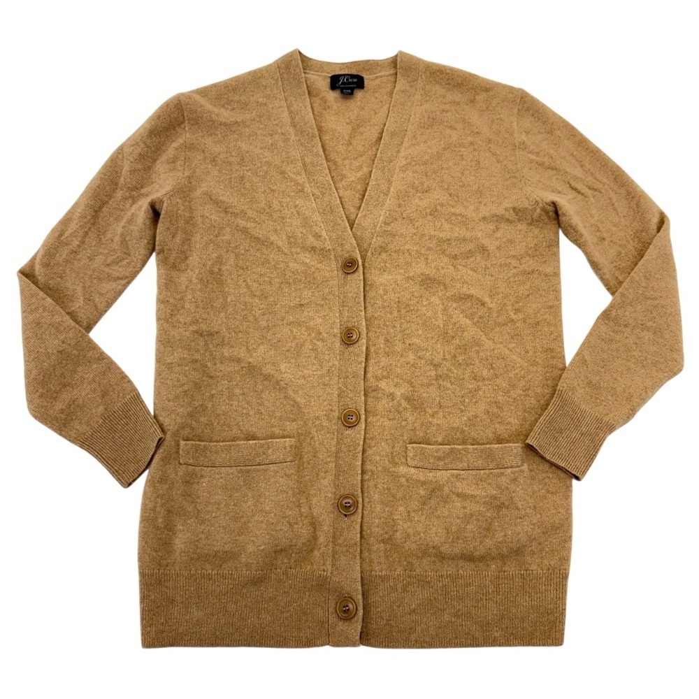 J. Crew Cashmere Cardigan XXS Camel/Tan - Picture 9 of 16